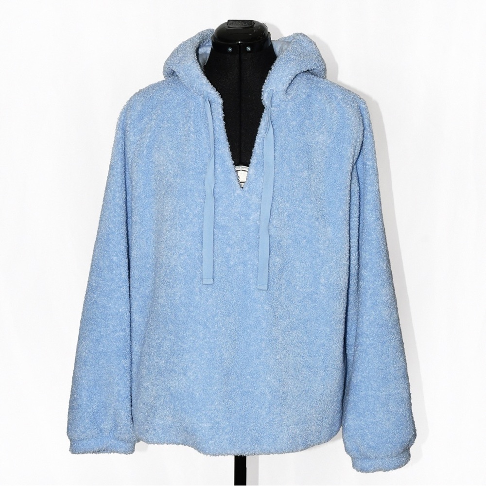 Blue Teddy Pullover Hoodie
